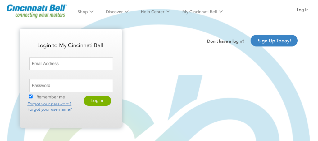 Cincinnati Bell Login and Registration Page